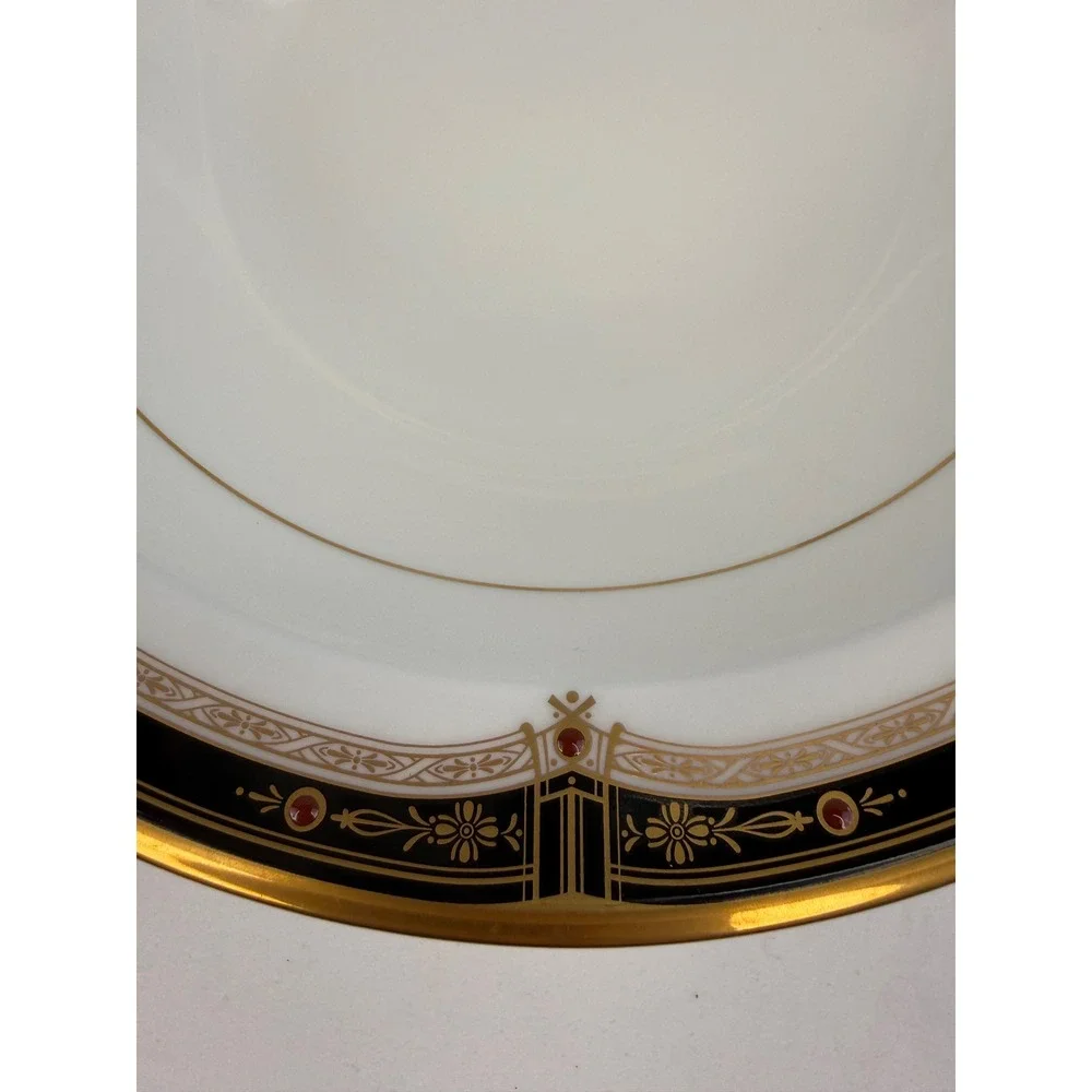 Noritake Gold and Sable 9758 Bone China Serving Bowl Gold Art‎ Deco Japan